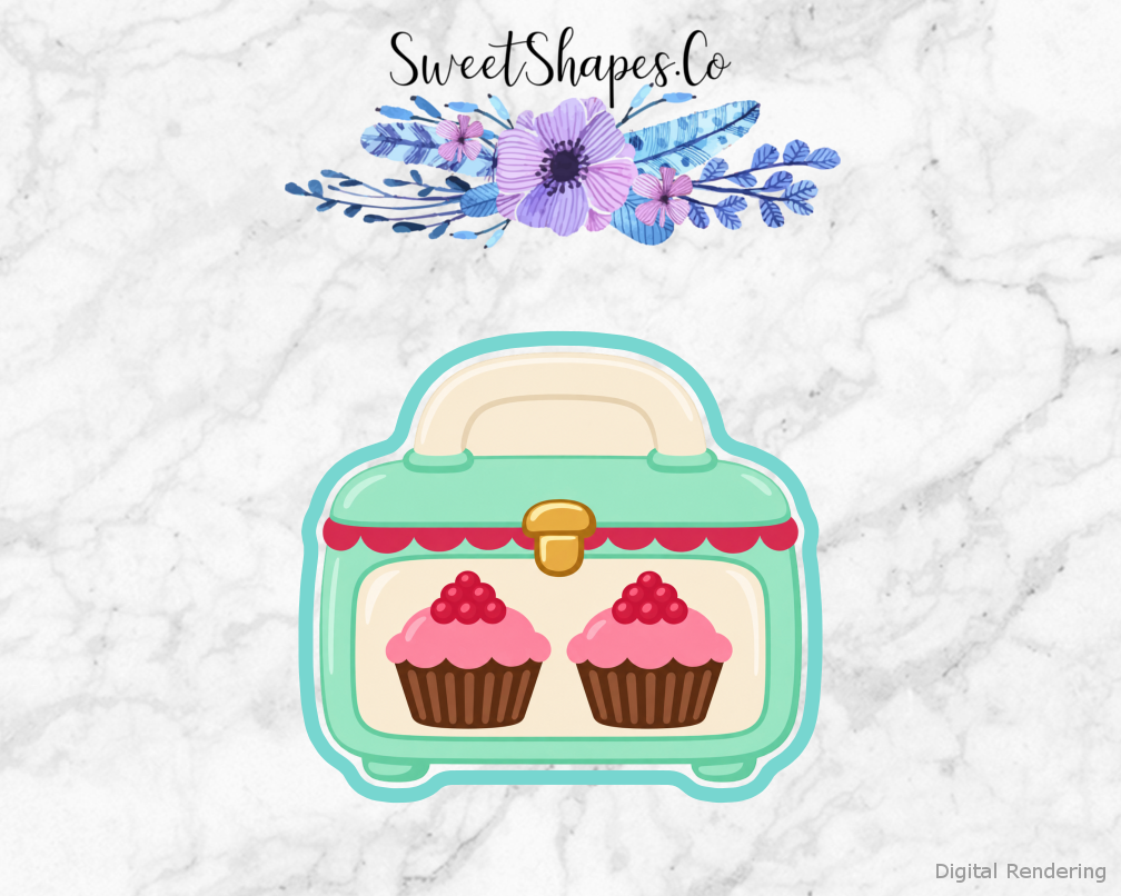 Birthday Cupcake Carry Case Cookie Cutter