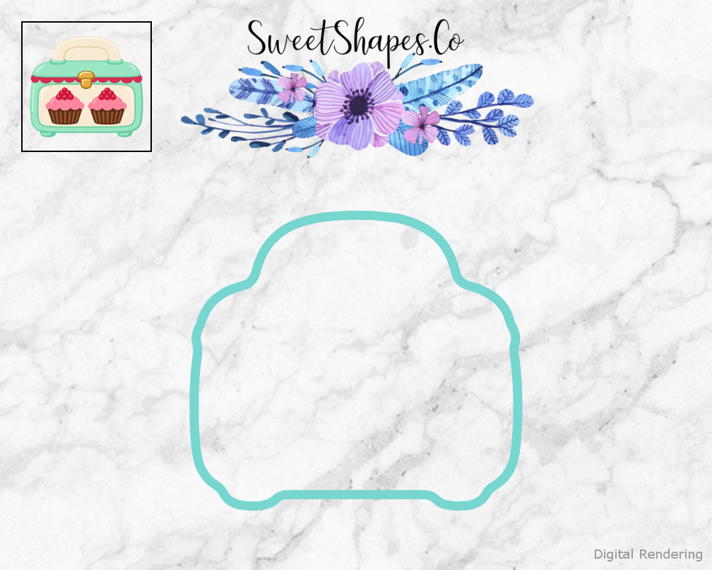 Birthday Cupcake Carry Case Cookie Cutter