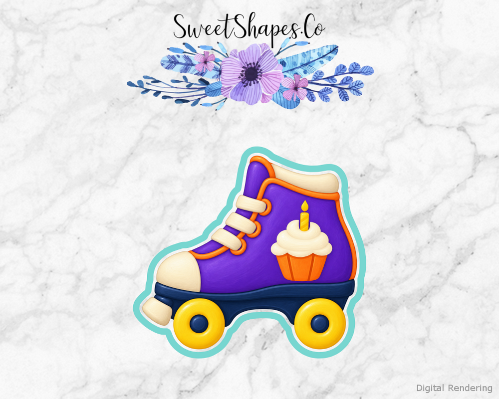 Birthday Cupcake Roller Skate Cookie Cutter