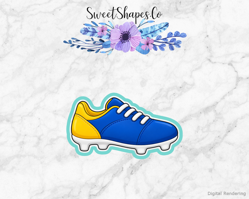 Blue Gold Soccer Cleat Cookie Cutter