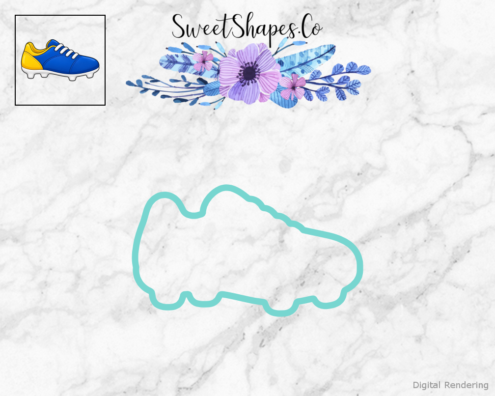 Blue Gold Soccer Cleat Cookie Cutter