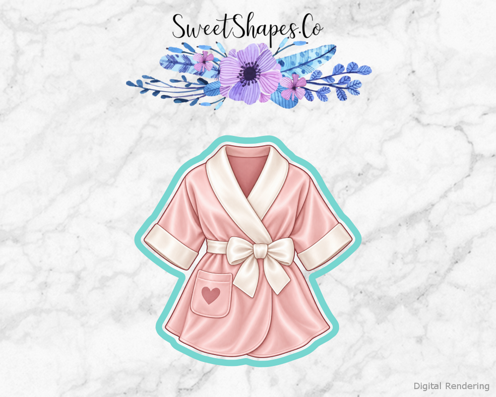 Blush Bow Bridal Robe Cookie Cutter