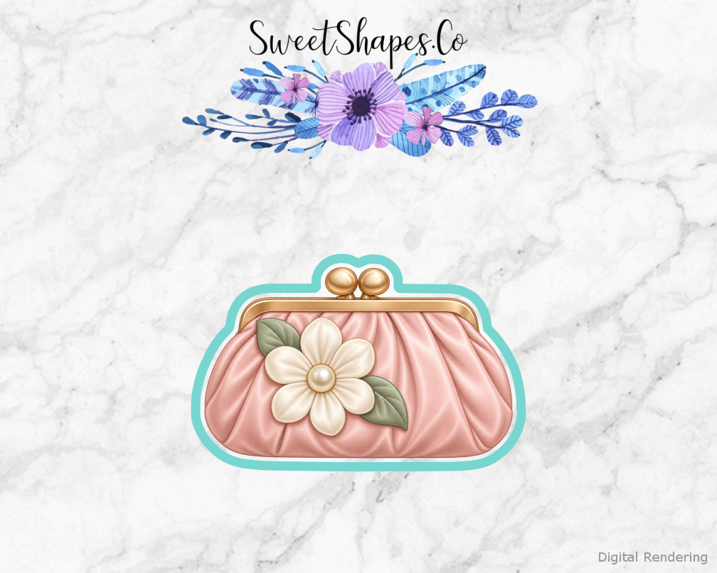 Blush Daisy Bridal Clutch Cookie Cutter