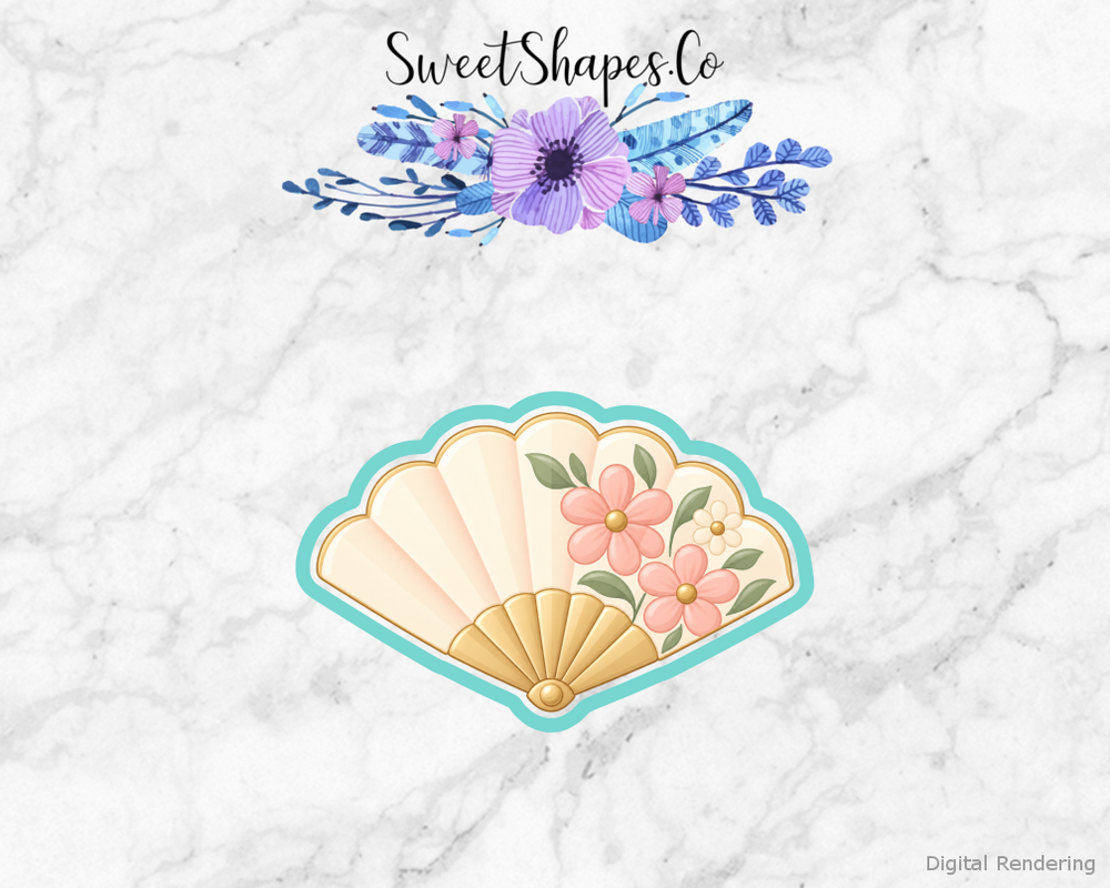 Blush Daisy Garden Fan Cookie Cutter
