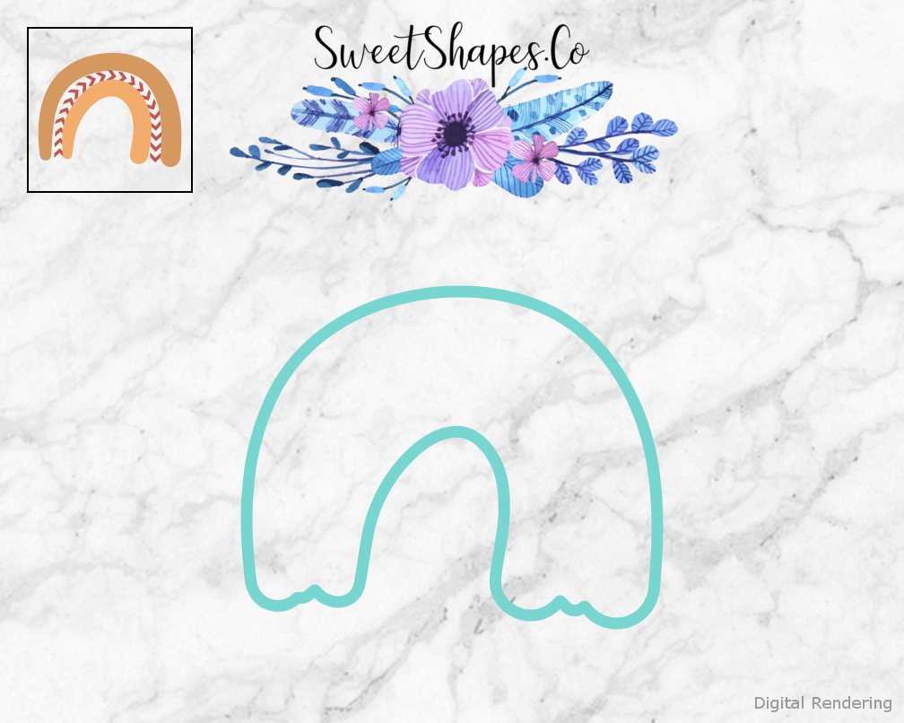 Boho Rainbow 1 Cookie Cutter