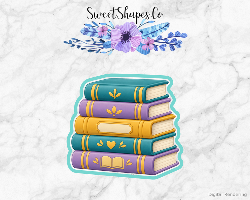 Book Club Library Book Stack Cookie Cutter