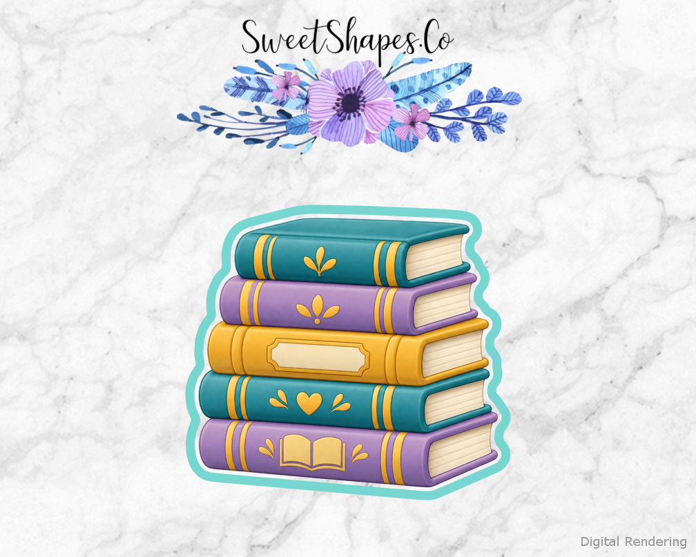 Book Club Library Book Stack Cookie Cutter