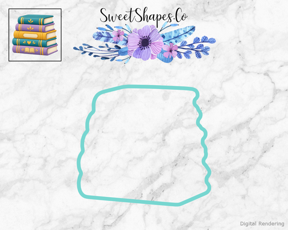 Book Club Library Book Stack Cookie Cutter