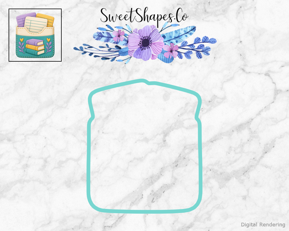 Book Club Library Card Pocket Cookie Cutter