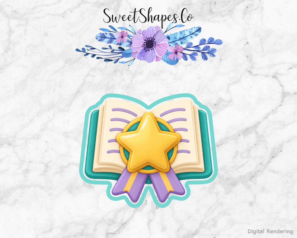 Book Club Reading Achievement Badge Cookie Cutter