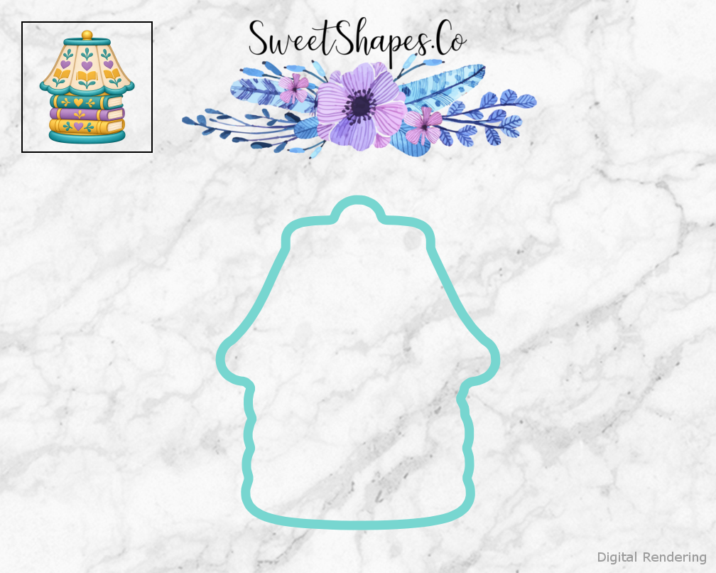 Book Club Storytime Lamp Cookie Cutter