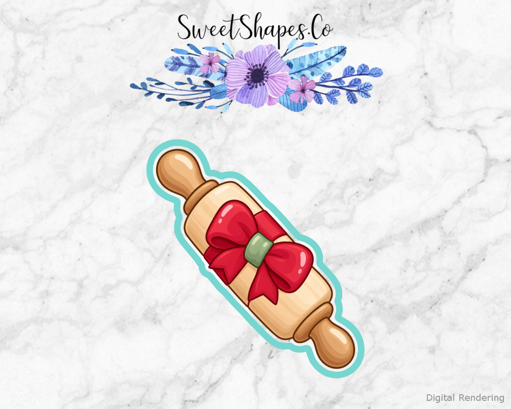 Bow-wrapped Rolling Pin Cookie Cutter