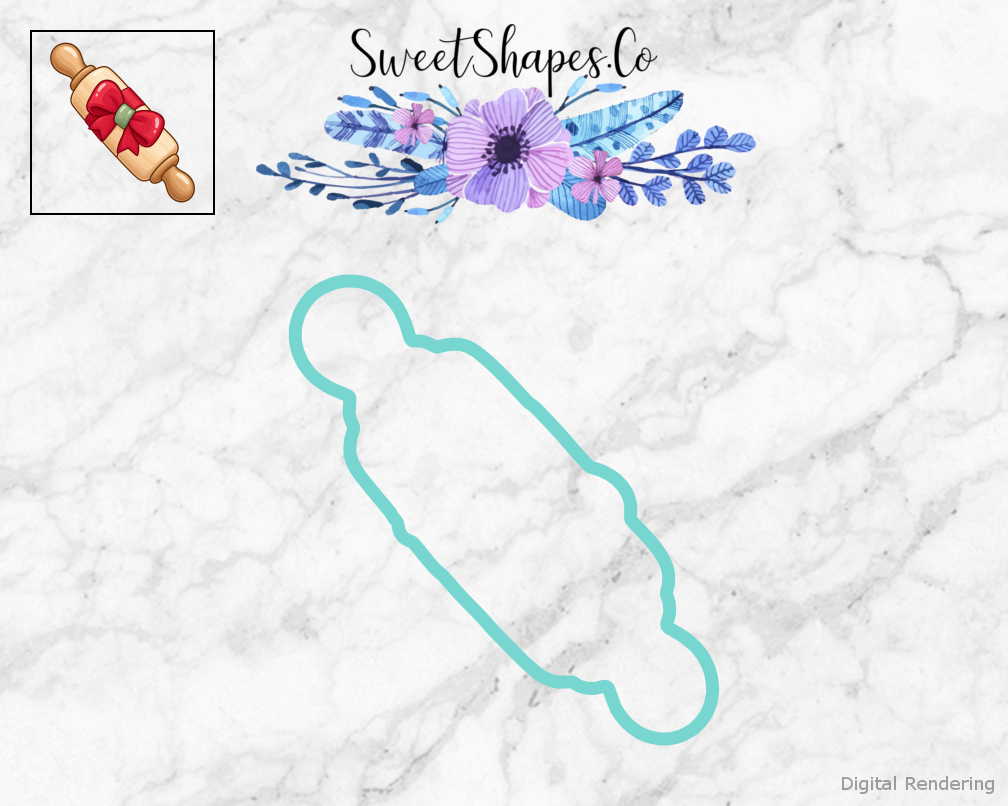 Bow-wrapped Rolling Pin Cookie Cutter