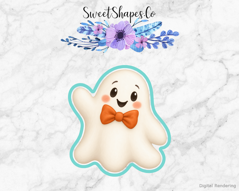 Bow Tie Friendly Ghost Cookie Cutter