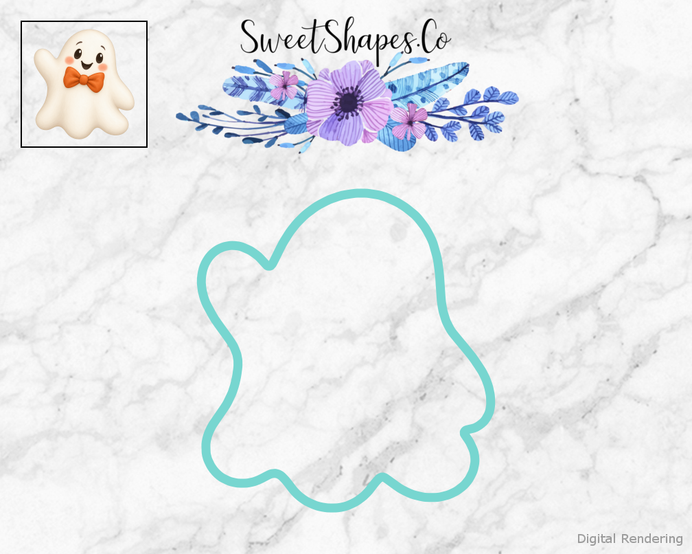 Bow Tie Friendly Ghost Cookie Cutter