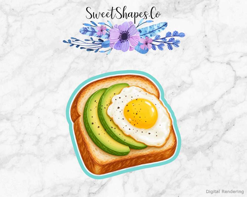 Breakfast Club Egg Avocado Toast Cookie Cutter