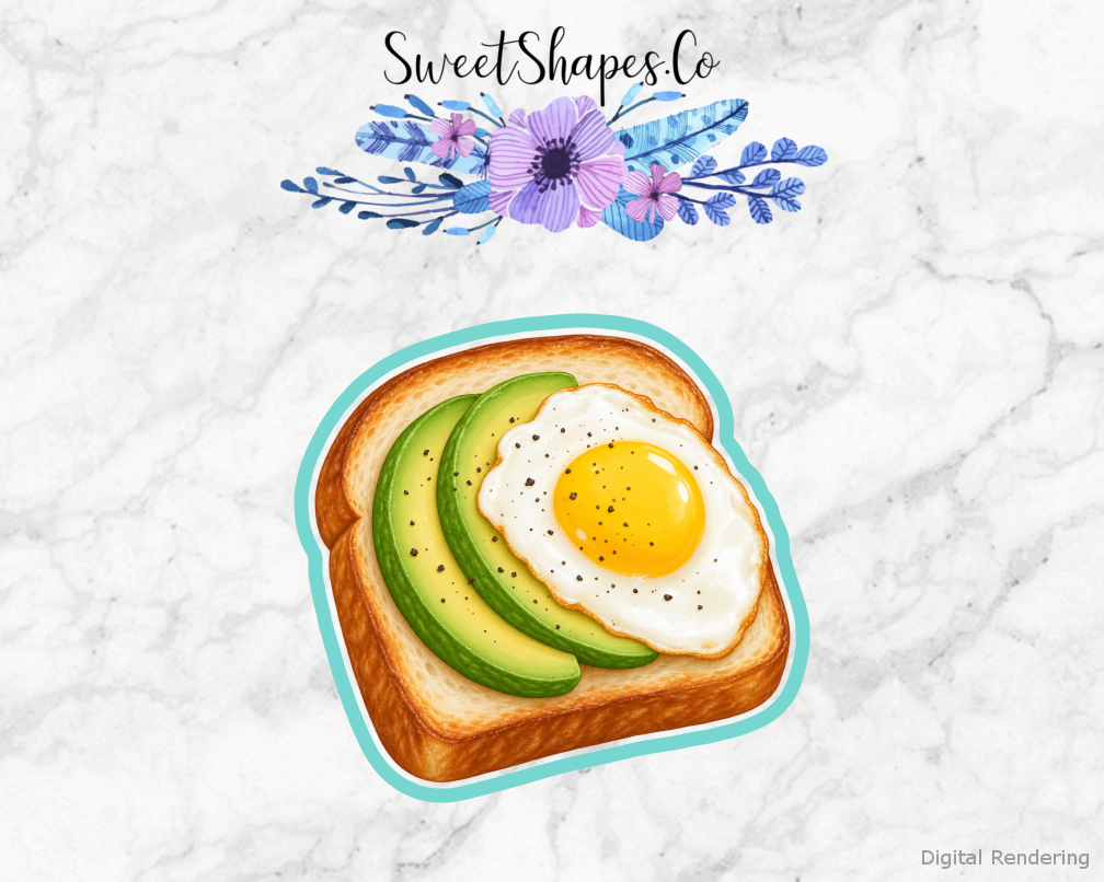 Breakfast Club Egg Avocado Toast Cookie Cutter
