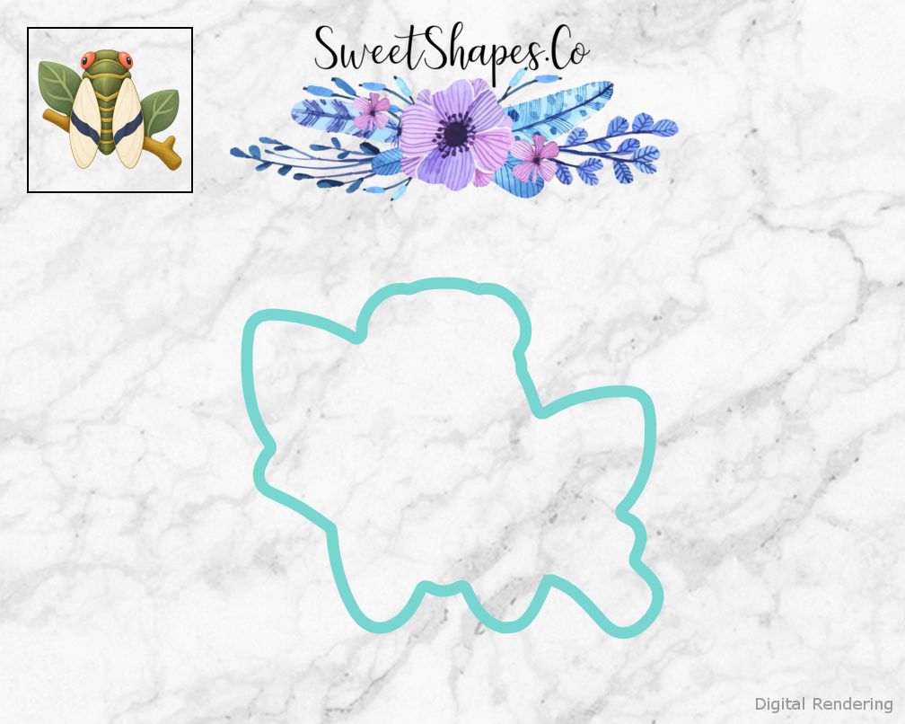 Bug Explorer Cicada on Sprig Cookie Cutter