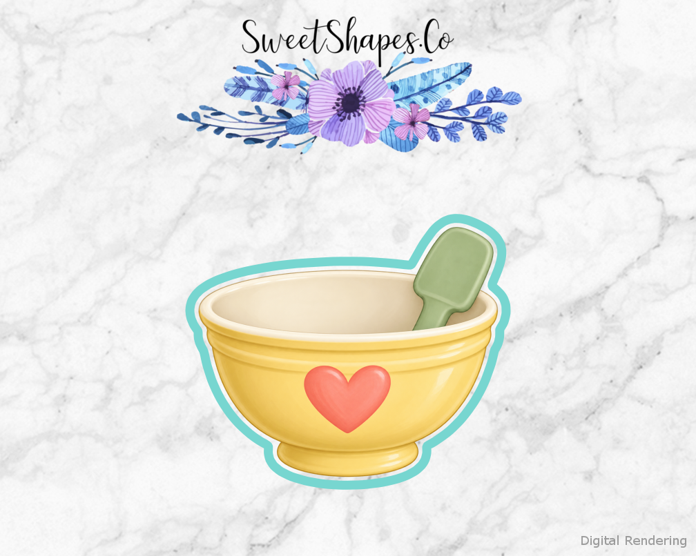 Buttercup Heart Mixing Bowl Cookie Cutter