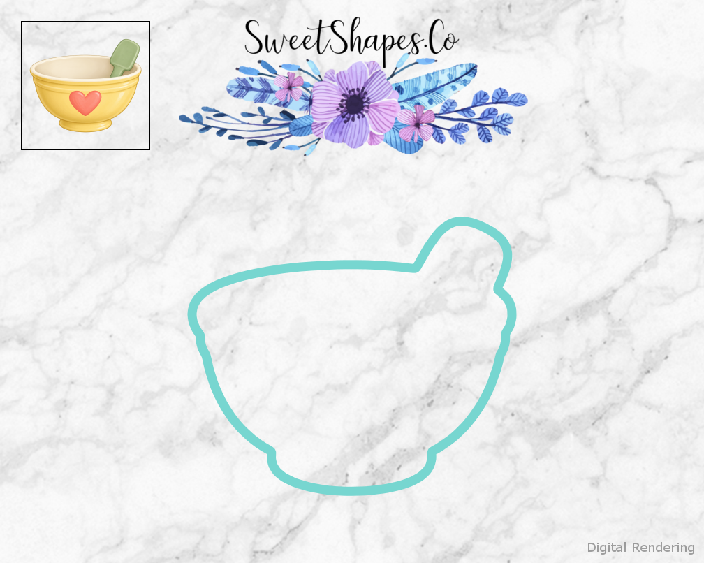 Buttercup Heart Mixing Bowl Cookie Cutter
