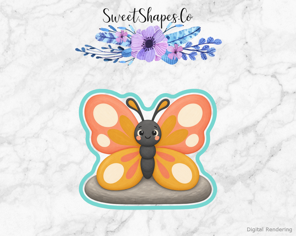 Butterfly Basking Stone Cookie Cutter