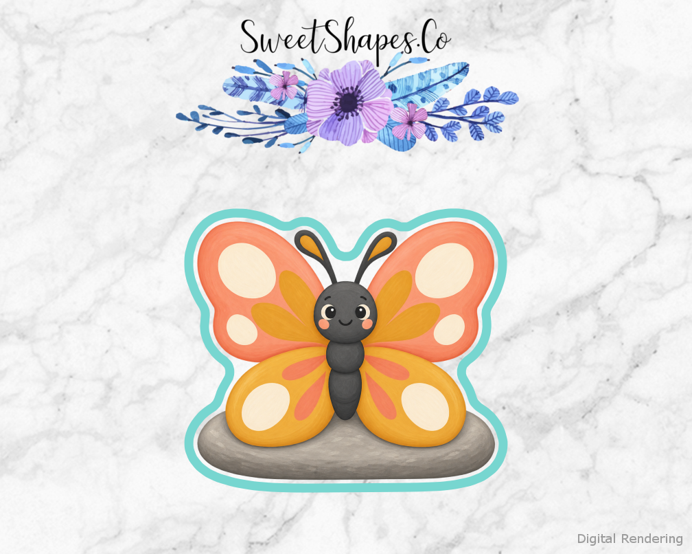 Butterfly Basking Stone Cookie Cutter
