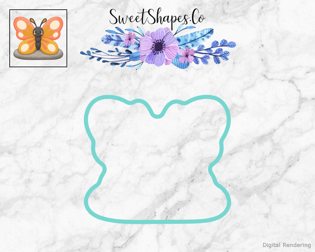 Butterfly Basking Stone Cookie Cutter
