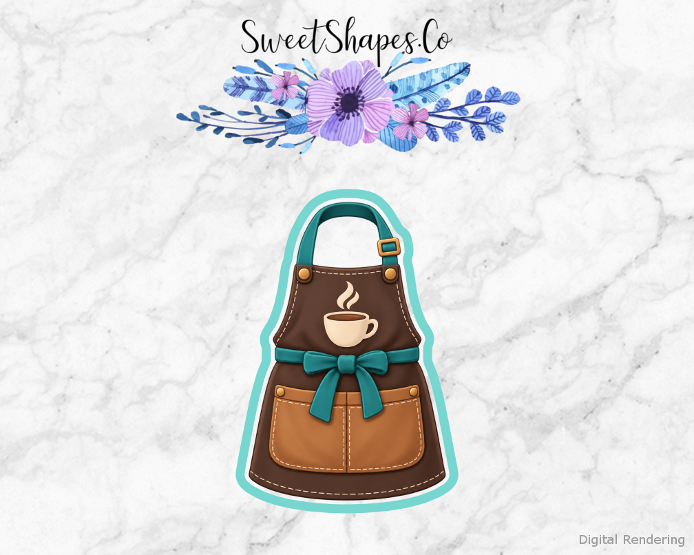 Cafe Thanks Barista Apron Cookie Cutter