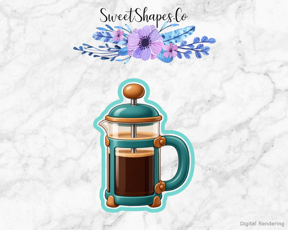 Cafe Thanks French Press Cookie Cutter