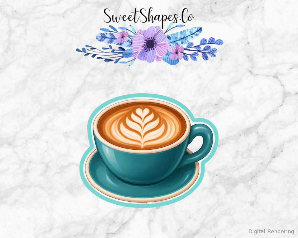 Cafe Thanks Latte Cup with Leaf Foam Cookie Cutter