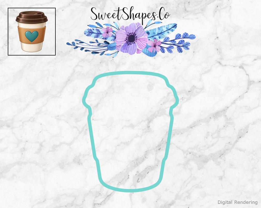 Cafe Thanks Takeaway Coffee with Heart Sleeve Cookie Cutter