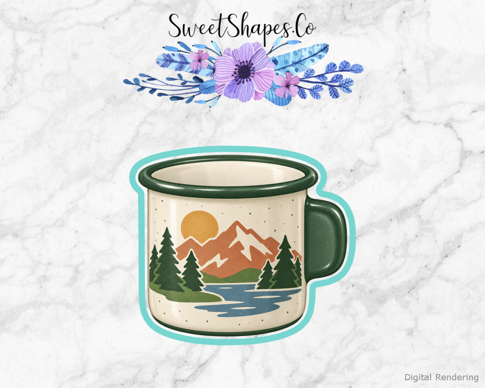Camp Adventure Enamel Camping Mug Cookie Cutter