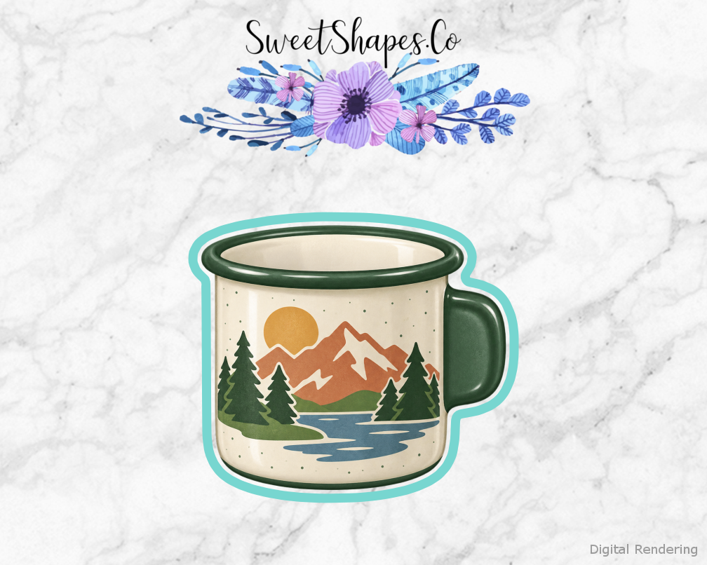 Camp Adventure Enamel Camping Mug Cookie Cutter