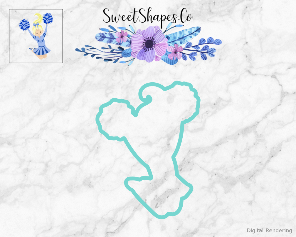 Cheerleader 2 Cookie Cutter