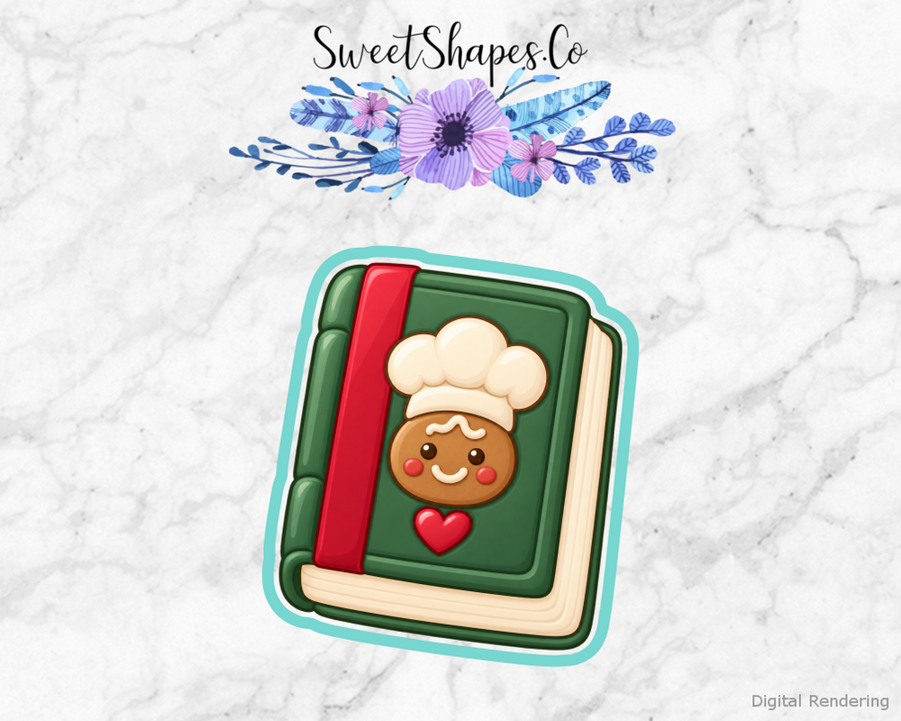Christmas Recipe Book Cookie Cutter