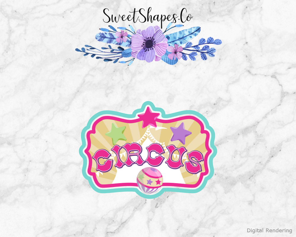 Circus Banner Cookie Cutter