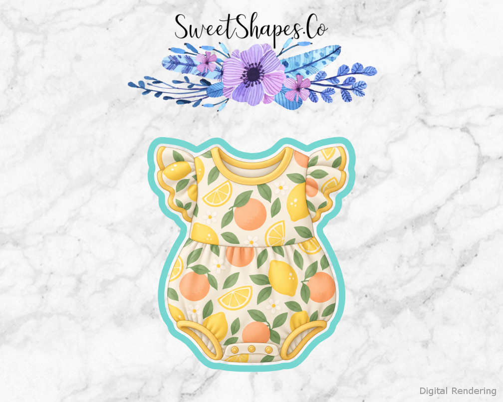 Citrus Shower Citrus Pattern Romper Cookie Cutter