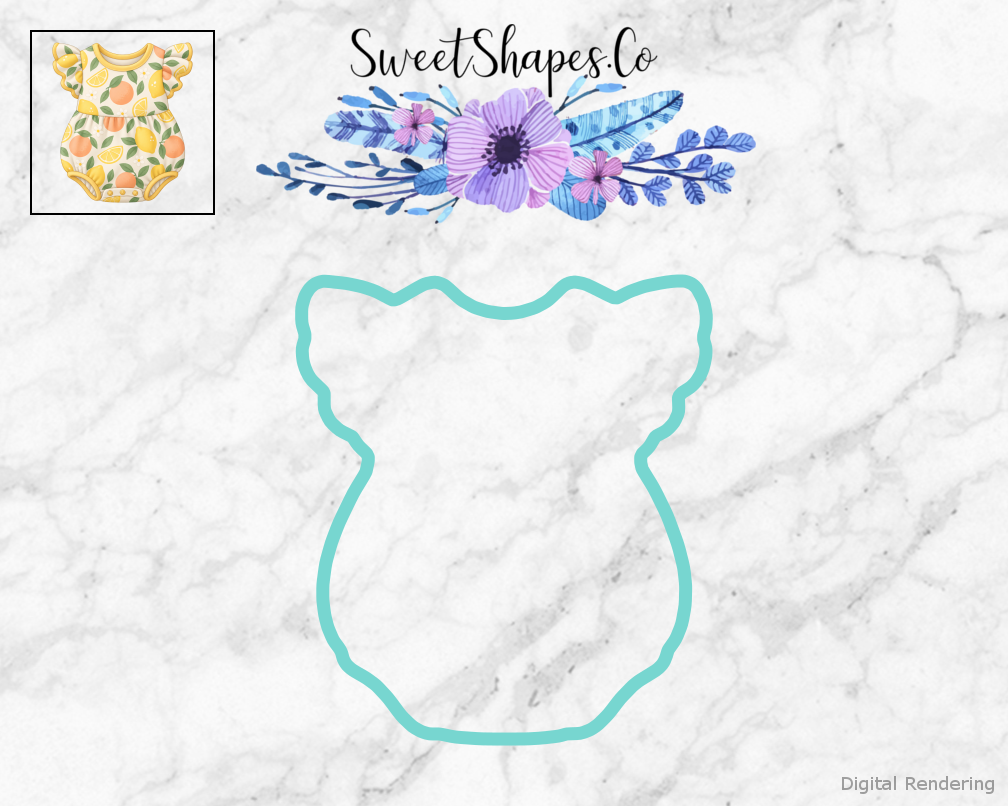 Citrus Shower Citrus Pattern Romper Cookie Cutter