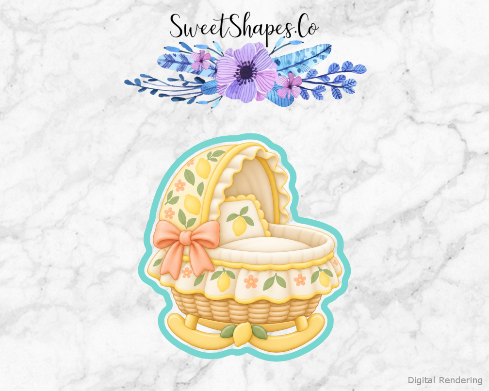 Citrus Shower Little Citrus Bassinet Cookie Cutter