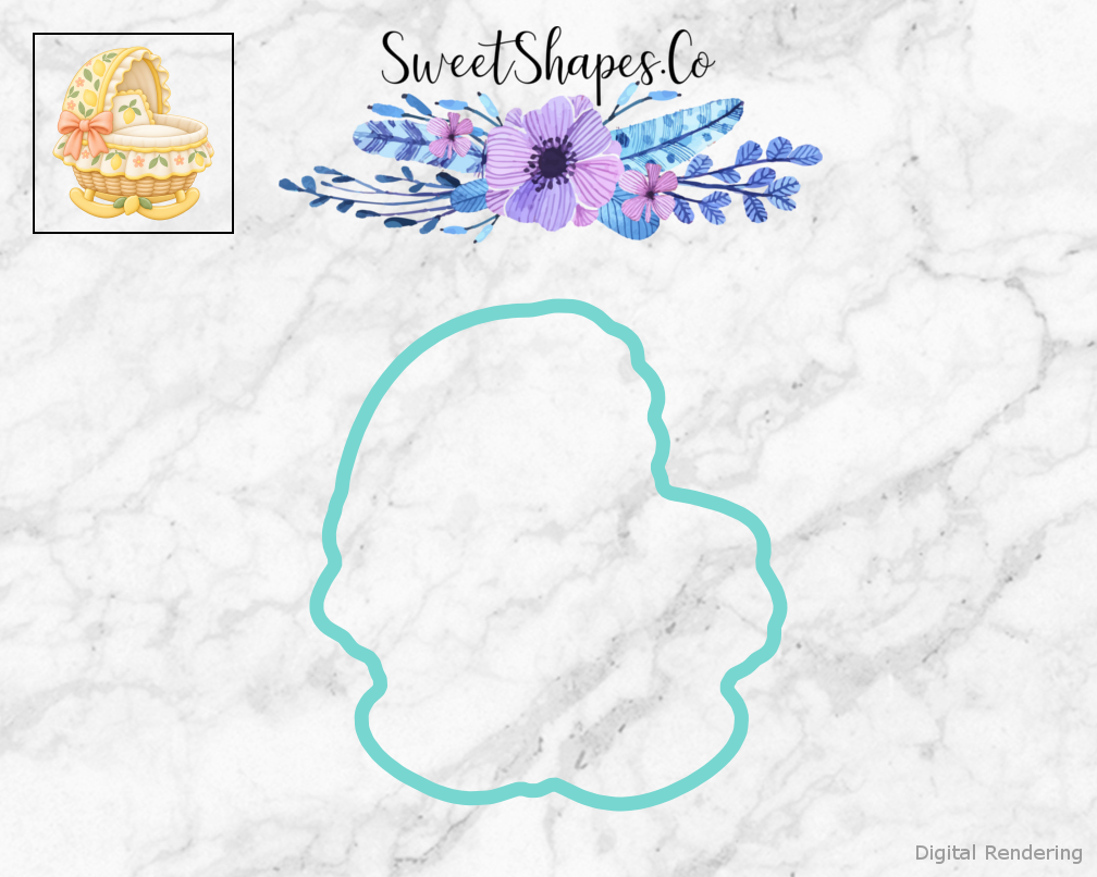 Citrus Shower Little Citrus Bassinet Cookie Cutter