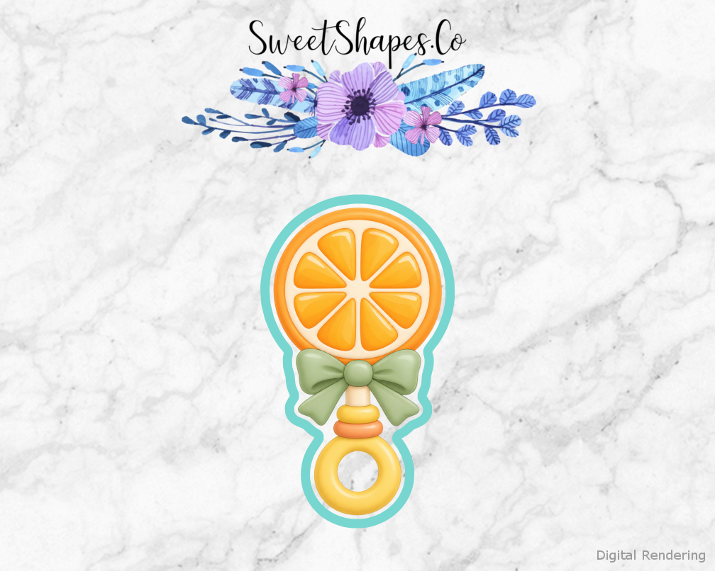 Citrus Shower Orange Slice Rattle Cookie Cutter