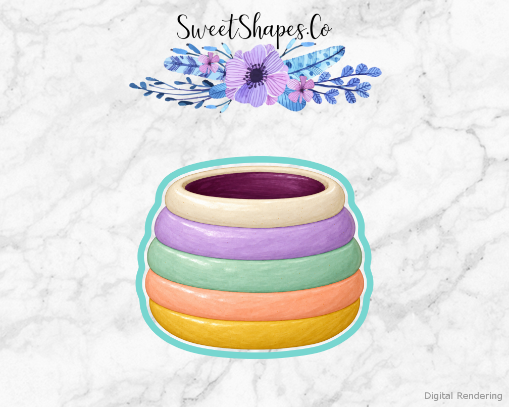 Clay Day Rainbow Coil Pot Cookie Cutter