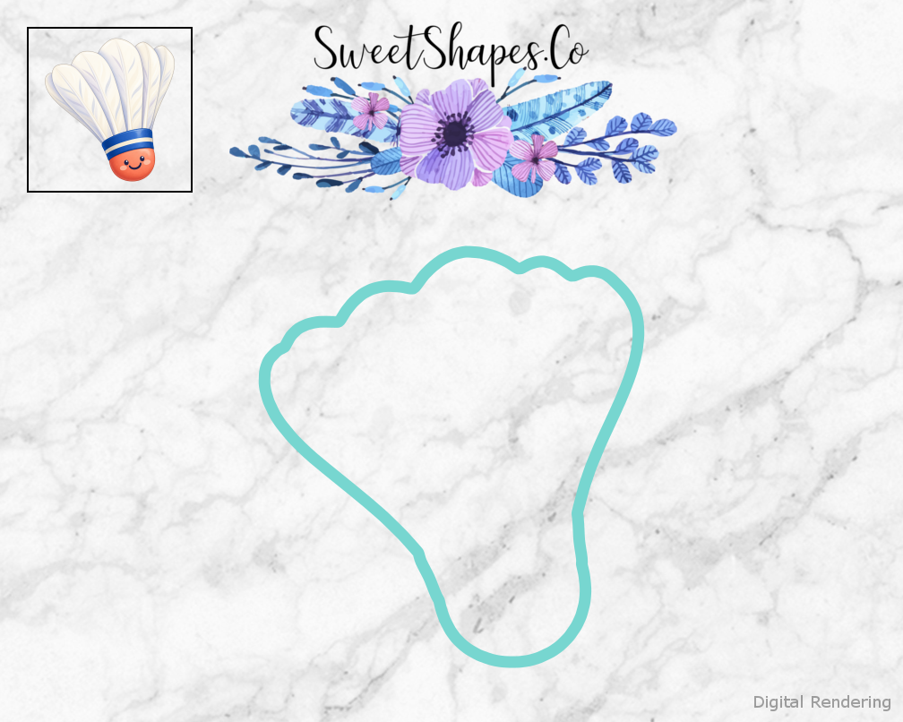 Cobalt Coral Badminton Shuttlecock Cookie Cutter
