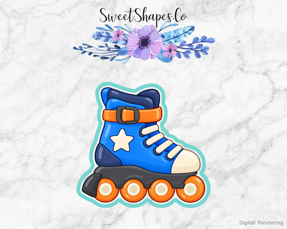 Cobalt Tangerine Star Inline Skate Cookie Cutter