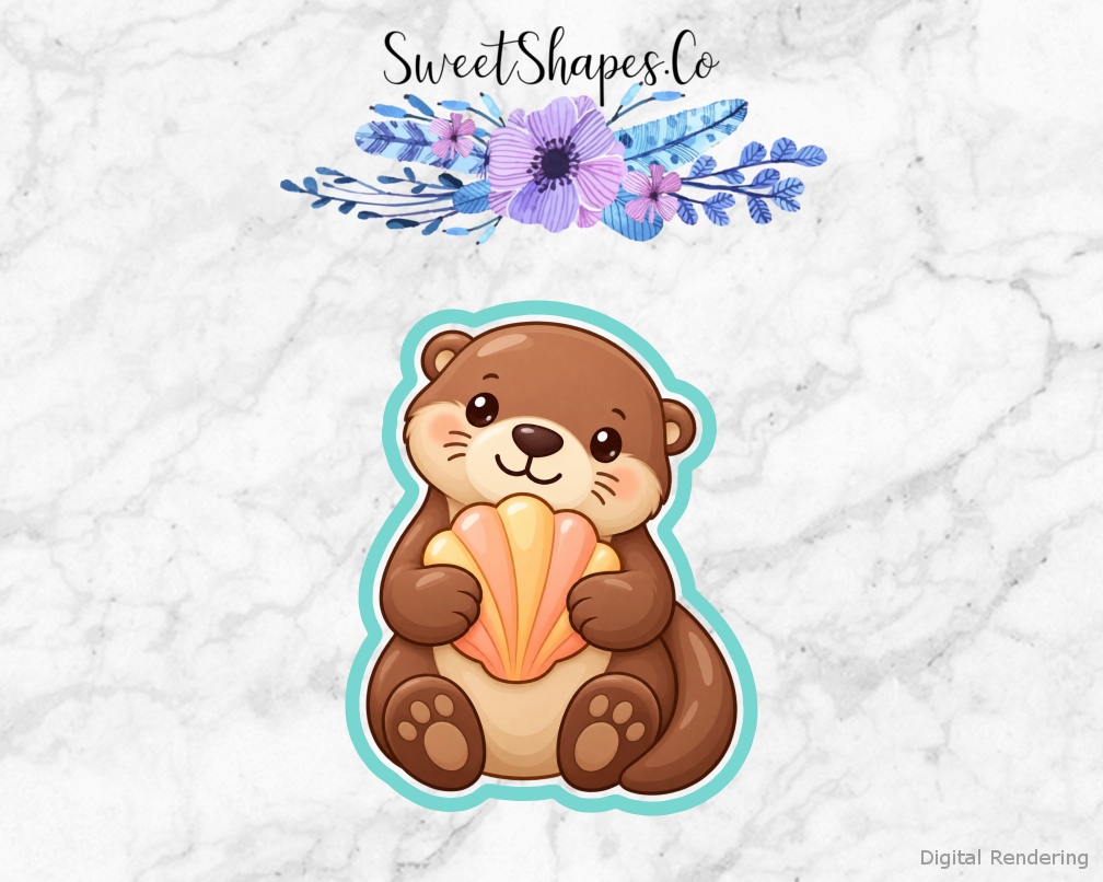 Cocoa Shell Hug Sea Otter Cookie Cutter