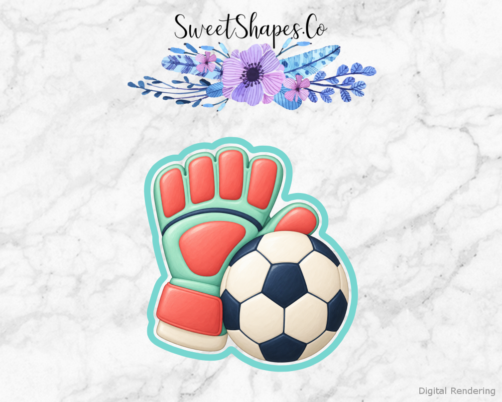 Coral Mint Goalkeeper Save Cookie Cutter