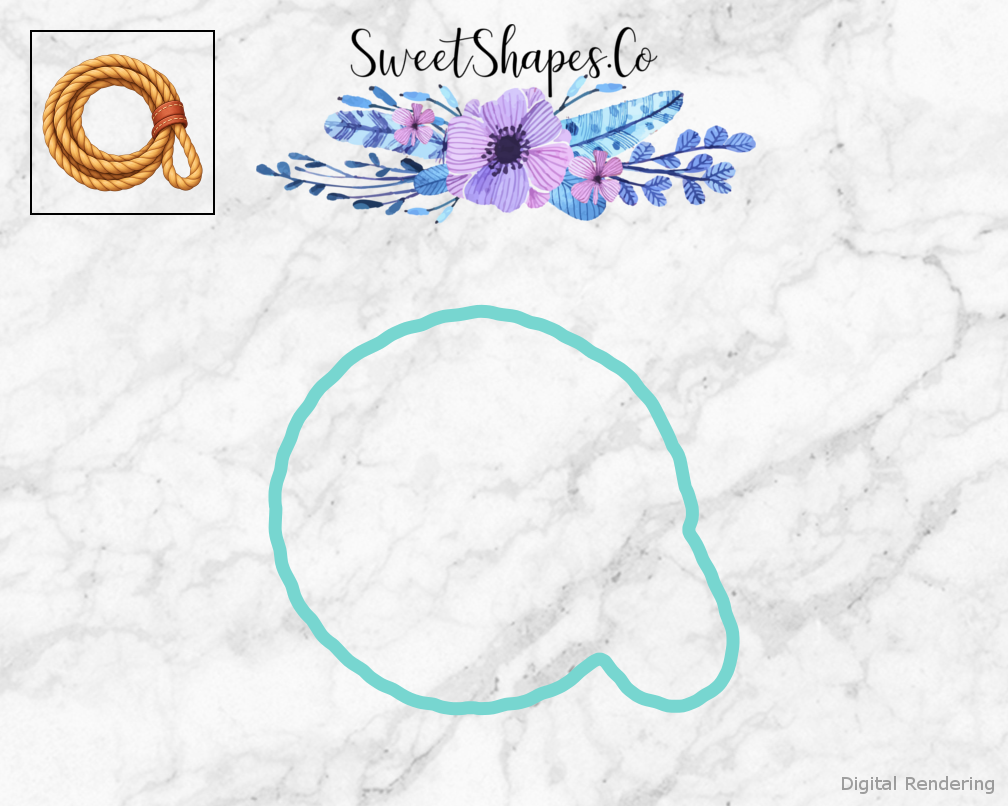 Cowpoke Party Lasso Coil Cookie Cutter