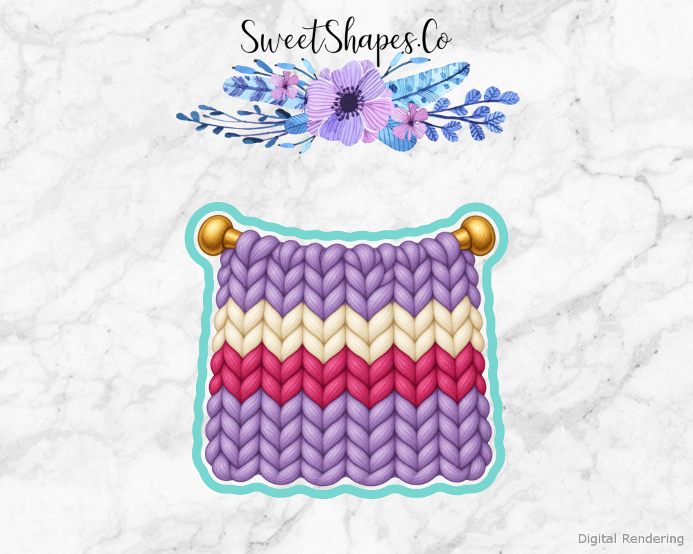Cozy Knit Swatch Cookie Cutter