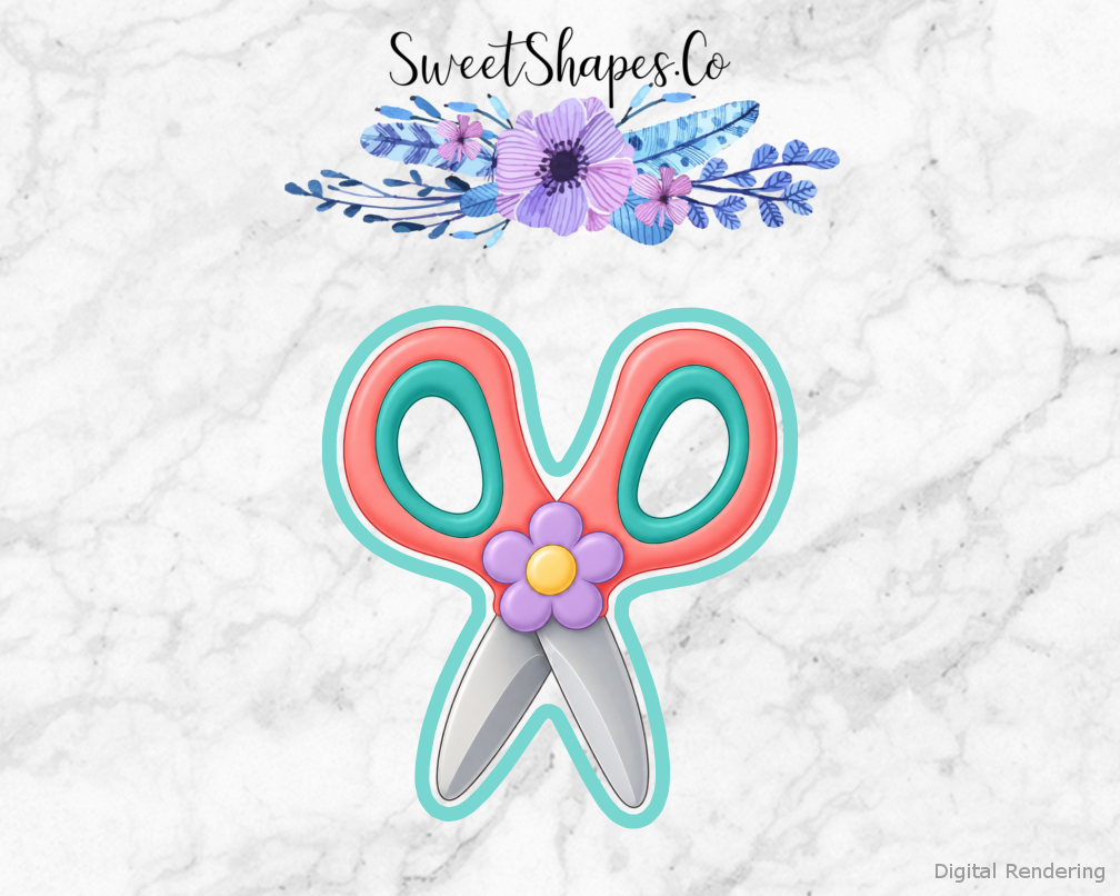 Craft Room Craft Scissors with Flower Detail Cookie Cutter