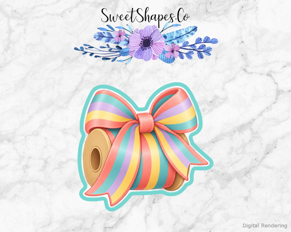 Craft Room Ribbon Roll with Bow Cookie Cutter